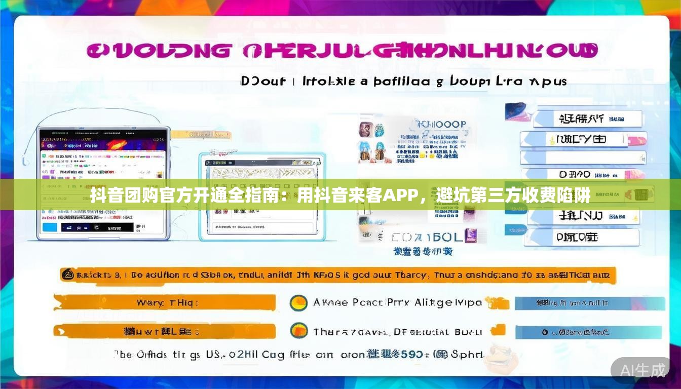 抖音团购官方开通全指南：用抖音来客APP，避坑第三方收费陷阱